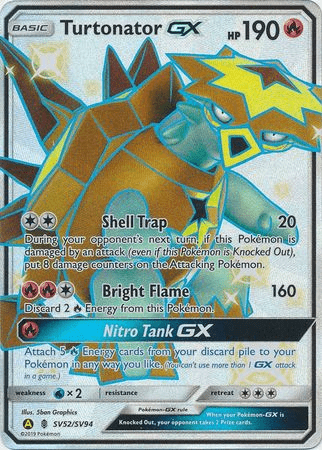 Pokemon - Turtonator GX - SV52/SV94 - Shiny Ultra Rare - Hidden Fates Series - Top CollectiblesCollectible CardsPokémon