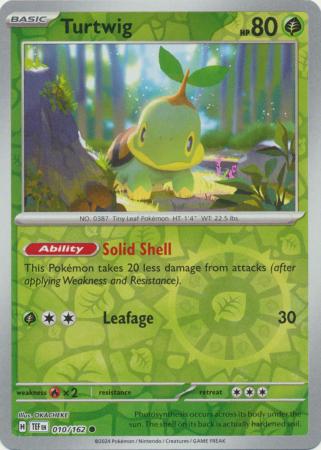Pokemon - Turtwig - 010/162 - Common Reverse Holo - Scarlet &amp; Violet: Temporal Forces Singles - Top CollectiblesCollectible CardsPokémon