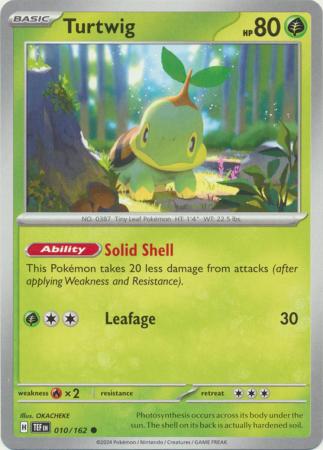 Pokemon - Turtwig - 010/162 - Common - Scarlet &amp; Violet: Temporal Forces Singles - Top CollectiblesCollectible CardsPokémon