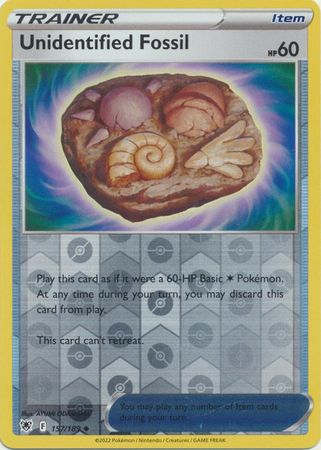 Pokemon - Unidentified Fossil - 157/189 - Uncommon Reverse Holo - Sword &amp; Shield: Astral Radiance Series - Top CollectiblesCollectible CardsPokémon