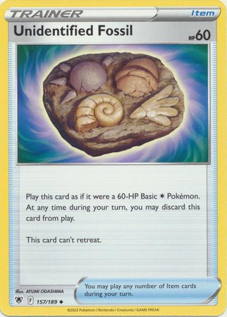 Pokemon - Unidentified Fossil - 157/189 - Uncommon - Sword &amp; Shield: Astral Radiance Series - Top CollectiblesCollectible CardsPokémon