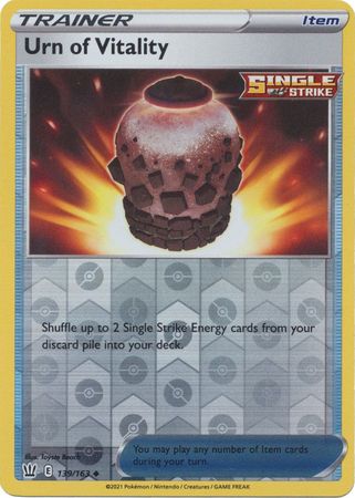Pokemon - Urn of Vitality - 139/163 - Uncommon Reverse Holo - Sword &amp; Shield: Battle Styles Singles - Top CollectiblesCollectible CardsPokémon