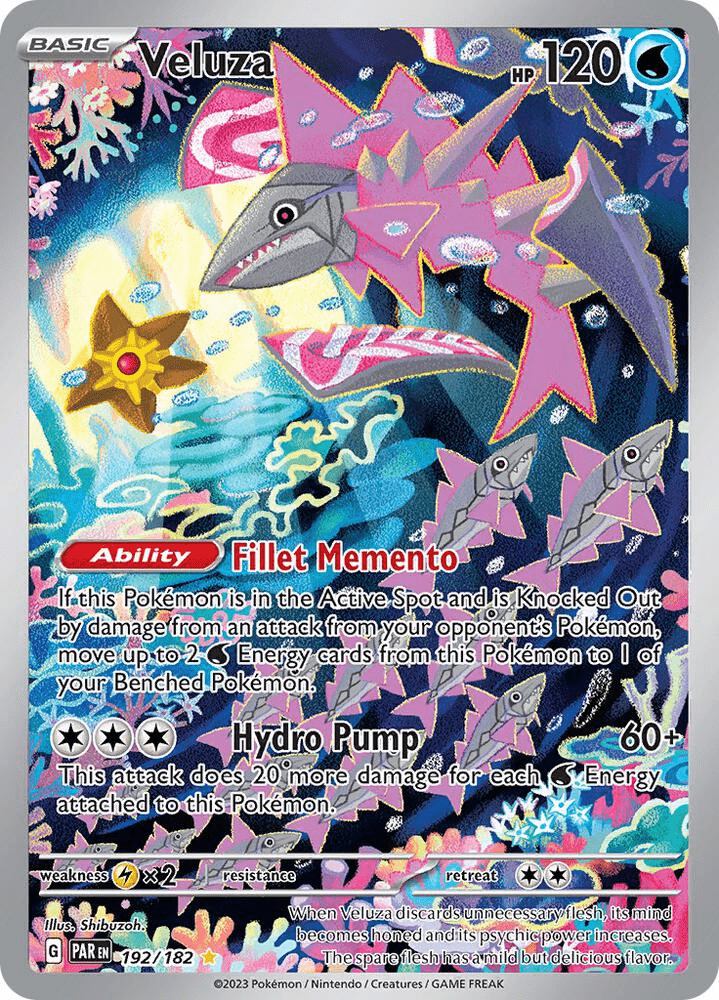 Pokemon - Veluza - 192/182 - Illustration Rare - Scarlet & Violet: Par Top Collectibles Pokemon - Veluza - 192/182 - Illustration Rare - Scarlet & Violet: Par Top Collectibles