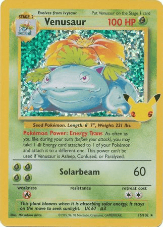 Pokemon - Venusaur - 15/102 - Holo Rare - Celebrations Series - Top CollectiblesCollectible CardsPokémon