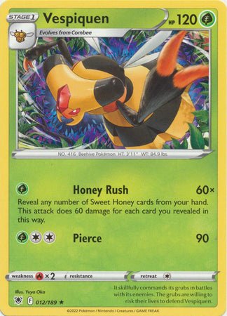 Pokemon - Vespiquen - 012/189 - Rare - Sword &amp; Shield: Astral Radiance Series - Top CollectiblesCollectible CardsPokémon