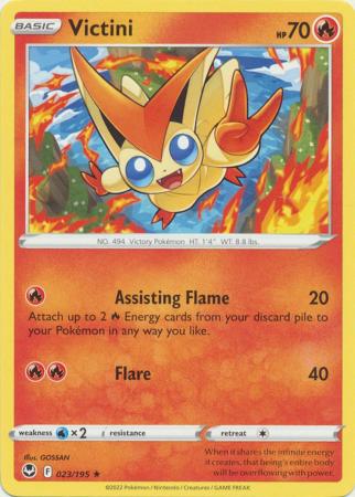 Pokemon - Victini - 023/195 - Rare - Sword & Shield: Silver Tempest Series - Top CollectiblesCollectible CardsPokémon