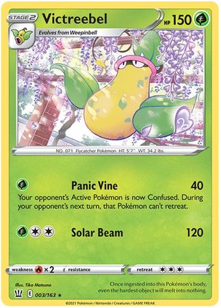 Pokemon - Victreebel - 003/163 - Rare - Sword &amp; Shield: Battle Styles Singles - Top CollectiblesCollectible CardsPokémon