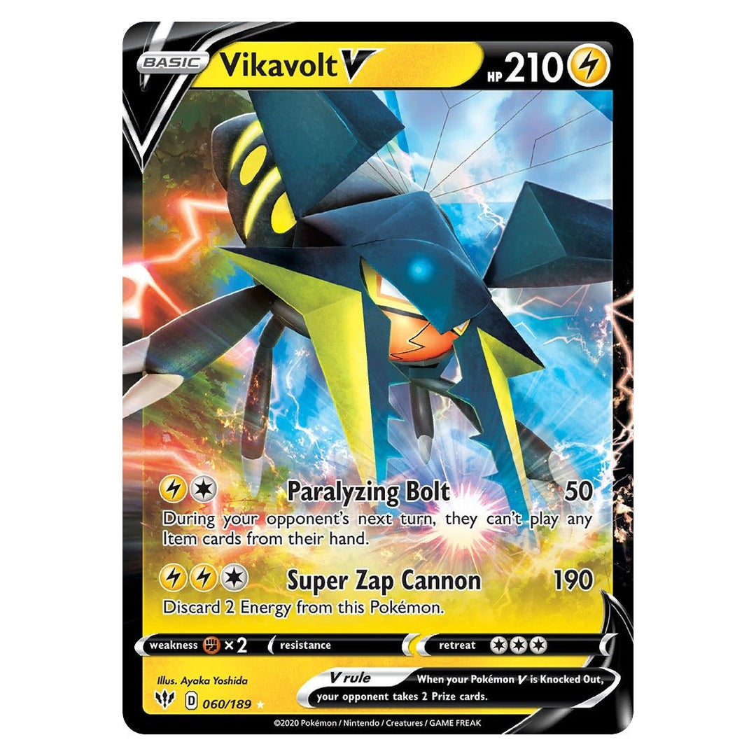 Pokemon - Vikavolt V - 60 - Rare Holo V - Darkness Ablaze - Top CollectiblesPokémon SinglePokémon