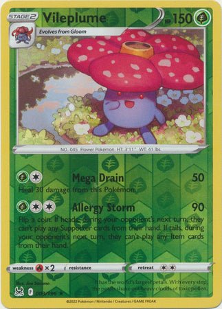 Pokemon - Vileplume - 003/196 - Holo Rare Reverse Holo - Sword & Shield: Lost Origin Series - Top CollectiblesCollectible CardsPokémon