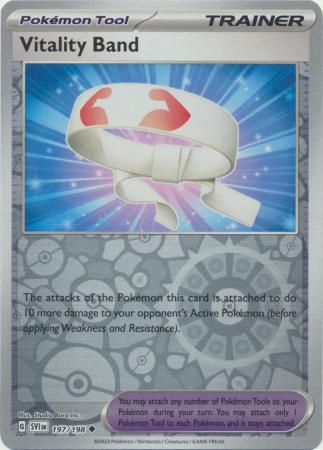 Pokemon - Vitality Band - 197/198 - Uncommon Reverse Holo - Scarlet &amp; Violet (Base Set) Series - Top CollectiblesCollectible CardsPokémon