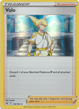 Pokemon - Volo - 169/196 - Holo Rare - Sword &amp; Shield: Lost Origin Series - Top CollectiblesCollectible CardsPokémon