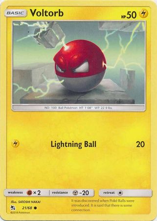 Pokemon - Voltorb - 21/68 - Common - Hidden Fates Series - Top CollectiblesCollectible CardsPokémon