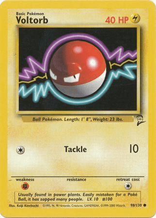 Pokemon - Voltorb - 98/130 - Common - Base Set 2 Series - Top CollectiblesCollectible CardsPokémon