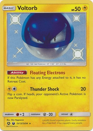 Pokemon - Voltorb - SV13/SV94 - Shiny Rare - Hidden Fates Series - Top CollectiblesCollectible CardsPokémon