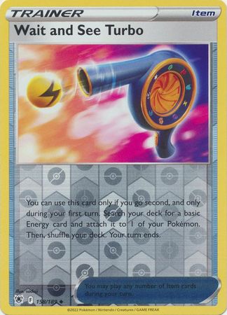 Pokemon - Wait and See Turbo - 158/189 - Uncommon Reverse Holo - Sword &amp; Shield: Astral Radiance Series - Top CollectiblesCollectible CardsPokémon
