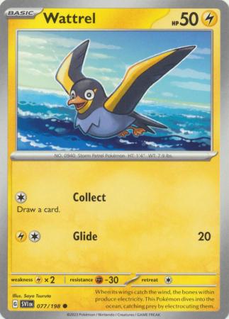 Pokemon - Wattrel - 077/198 - Common - Scarlet &amp; Violet (Base Set) Series - Top CollectiblesCollectible CardsPokémon