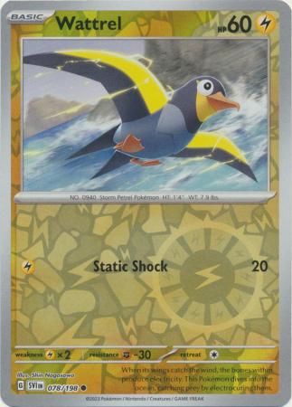 Pokemon - Wattrel - 078/198 - Common Reverse Holo - Scarlet &amp; Violet (Base Set) Series - Top CollectiblesCollectible CardsPokémon