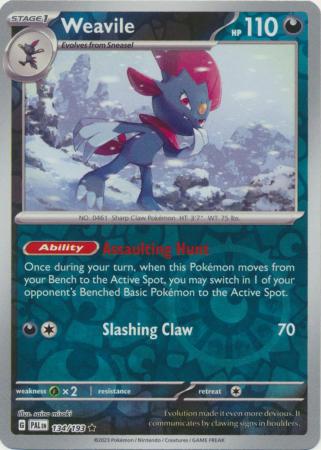 Pokemon - Weavile - 134/193 - Holo Rare Reverse Holo - Scarlet & Violet: Paldea Evolved Series - Top CollectiblesCollectible CardsPokémon