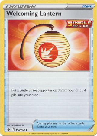 Pokemon - Welcoming Lantern - 156/198 - Uncommon - Sword &amp; Shield: Chilling Reign Series - Top CollectiblesCollectible CardsPokémon