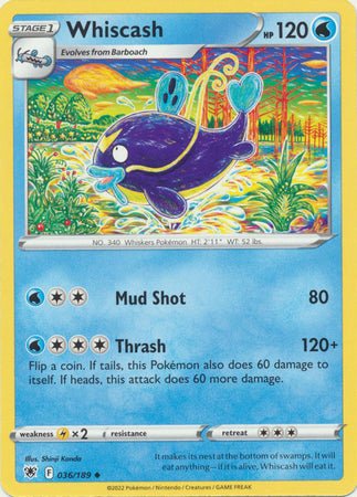 Pokemon - Whiscash - 036/189 - Uncommon - Sword &amp; Shield: Astral Radiance Series - Top CollectiblesCollectible CardsPokémon
