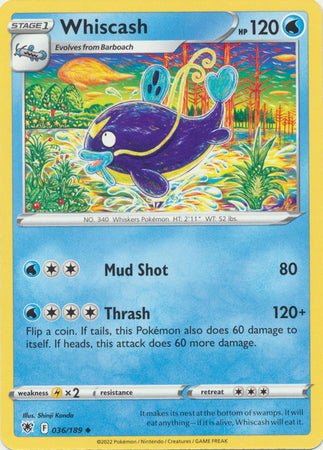 Pokemon - Whiscash - 036/189 - Uncommon - Sword & Shield: Astral Radiance Series - Top CollectiblesCollectible CardsPokémon