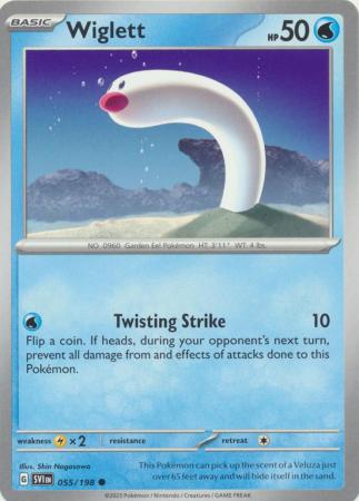 Pokemon - Wiglett - 055/198 - Common - Scarlet &amp; Violet (Base Set) Series - Top CollectiblesCollectible CardsPokémon