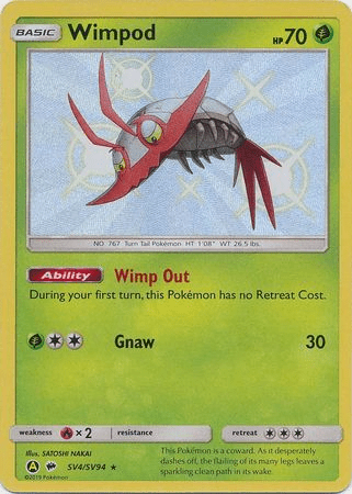 Pokemon - Wimpod - SV4/SV94 - Shiny Rare - Hidden Fates Series - Top CollectiblesCollectible CardsPokémon