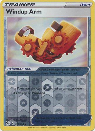Pokemon - Windup Arm - 170/196 - Uncommon Reverse Holo - Sword &amp; Shield: Lost Origin Series - Top CollectiblesCollectible CardsPokémon