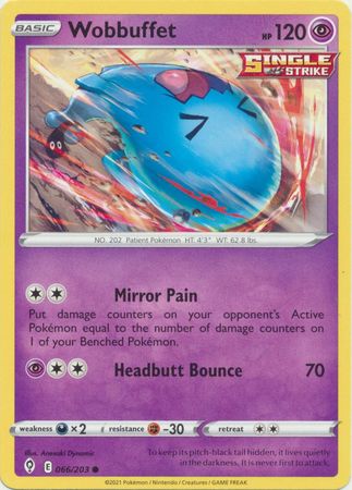 Pokemon - Wobbuffet - 066/203 - Common - Sword &amp; Shield: Evolving Skies Series - Top CollectiblesCollectible CardsPokémon