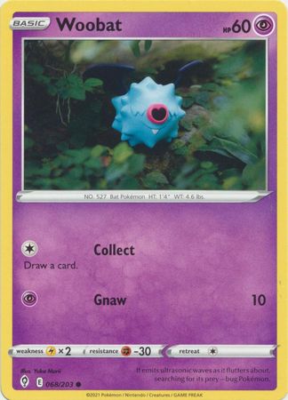 Pokemon - Woobat - 068/203 - Common - Sword &amp; Shield: Evolving Skies Series - Top CollectiblesCollectible CardsPokémon