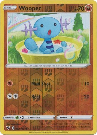 Pokemon - Wooper - 083/185 - Common Reverse Holo - Sword & Shield: Vivid Voltage Series - Top CollectiblesCollectible CardsPokémon