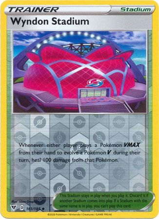 Pokemon - Wyndon Stadium - 161/185 - Uncommon Reverse Holo - Sword & Shield: Vivid Voltage Series - Top CollectiblesCollectible CardsPokémon