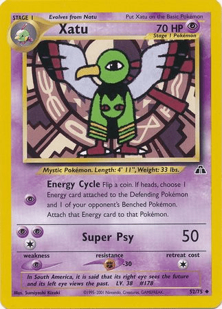 Pokemon - Xatu - 52/75 - Uncommon Unlimited - Neo Discovery Series - Top CollectiblesCollectible CardsPokémon