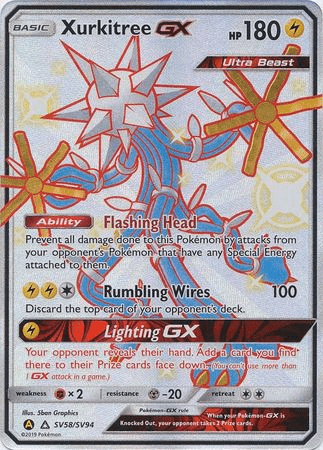 Pokemon - Xurkitree GX - SV58/SV94 - Shiny Ultra Rare - Hidden Fates Series - Top CollectiblesCollectible CardsPokémon