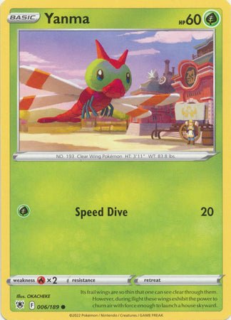 Pokemon - Yanma - 006/189 - Common - Sword &amp; Shield: Astral Radiance Series - Top CollectiblesCollectible CardsPokémon