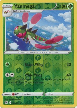 Pokemon - Yanmega - 007/189 - Uncommon Reverse Holo - Sword &amp; Shield: Astral Radiance Series - Top CollectiblesCollectible CardsPokémon