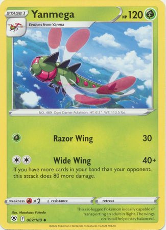 Pokemon - Yanmega - 007/189 - Uncommon - Sword &amp; Shield: Astral Radiance Series - Top CollectiblesCollectible CardsPokémon