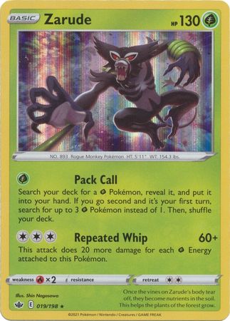 Pokemon - Zarude - 019/198 - Holo Rare - Sword &amp; Shield: Chilling Reign Series - Top CollectiblesCollectible CardsPokémon
