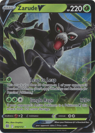 Pokemon - Zarude V - 016/172 - Ultra Rare - Sword &amp; Shield: Brilliant Stars Series - Top CollectiblesCollectible CardsPokémon