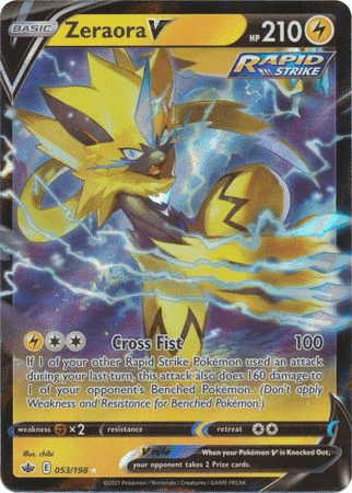 Pokemon - Zeraora V - 053/198 - Ultra Rare - Sword & Shield: Chilling Reign Series - Top CollectiblesCollectible CardsPokémon