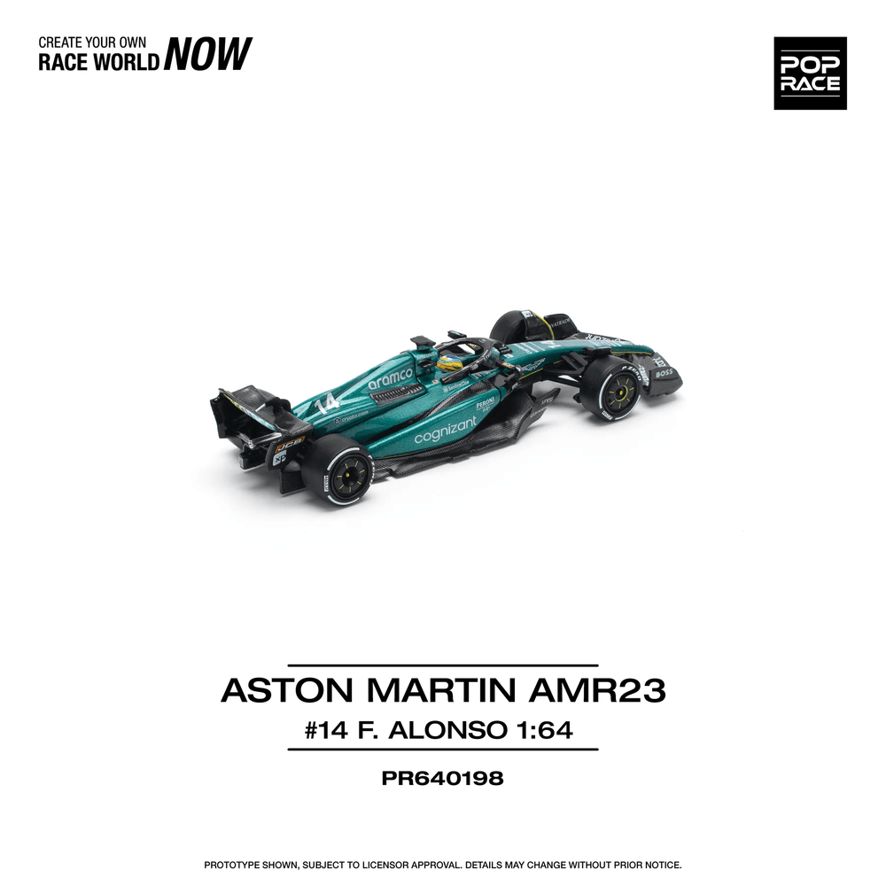 Pop Race - Aston Martin Aramco AMR23 - Fernando Alonso #14 - Top CollectiblesDiecastPop Race
