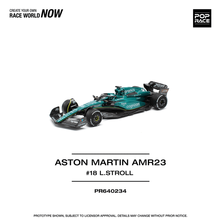 Pop Race - Aston Martin Aramco AMR23 - Lance Stroll 18 - Top CollectiblesDiecastPop Race