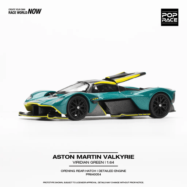 Pop Race - Aston Martin Valkyrie - Green - Top CollectiblesDiecastPop Race