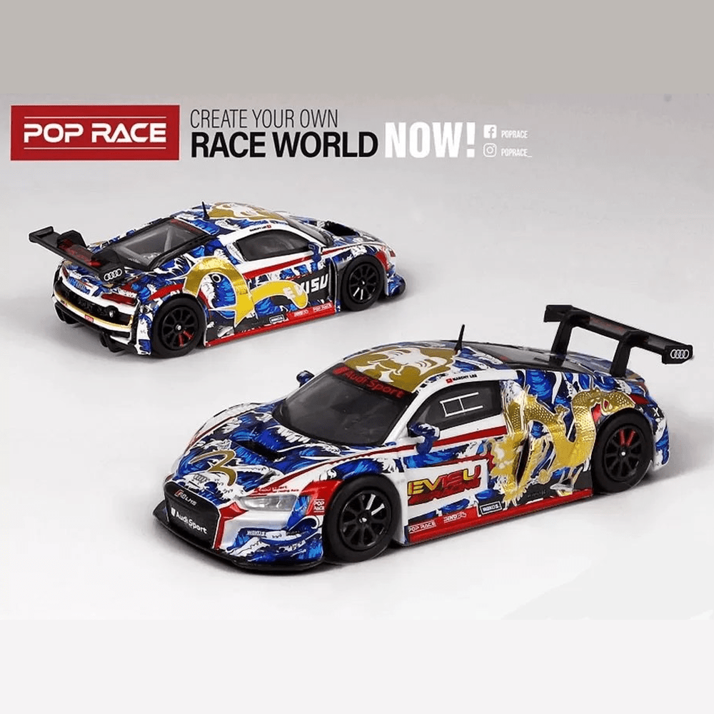 Pop Race - Audi R8 LMS "EVISU x WORKS" Macau GT Cup 2020 Marchy Lee Presentation Car - Top CollectiblesDiecastPop Race