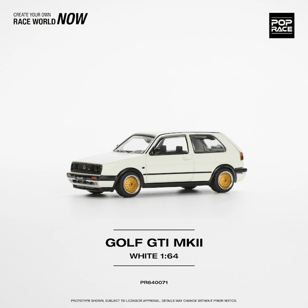 Pop Race - Golf GTI MKII - White - Top CollectiblesDiecastPop Race