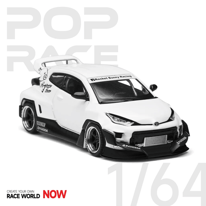 Pop Race - GR Yaris - Pandam White - Top CollectiblesDiecastPop Race