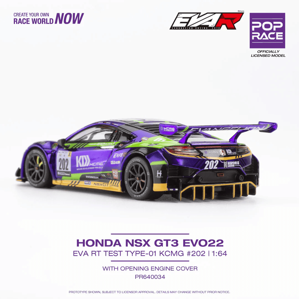 Pop Race - Honda NSX GT3 - EVA RT Test Type-01 - Top CollectiblesDiecastPop Race