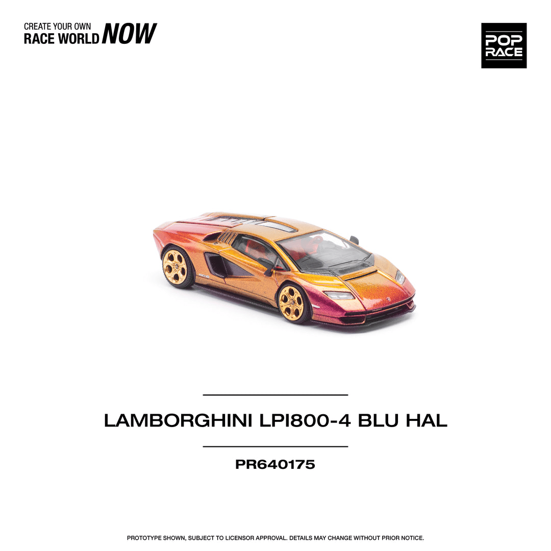 Pop Race - Lamborghini Countach LP 800 - 4 - Blu Hal - Top CollectiblesDiecastPop Race
