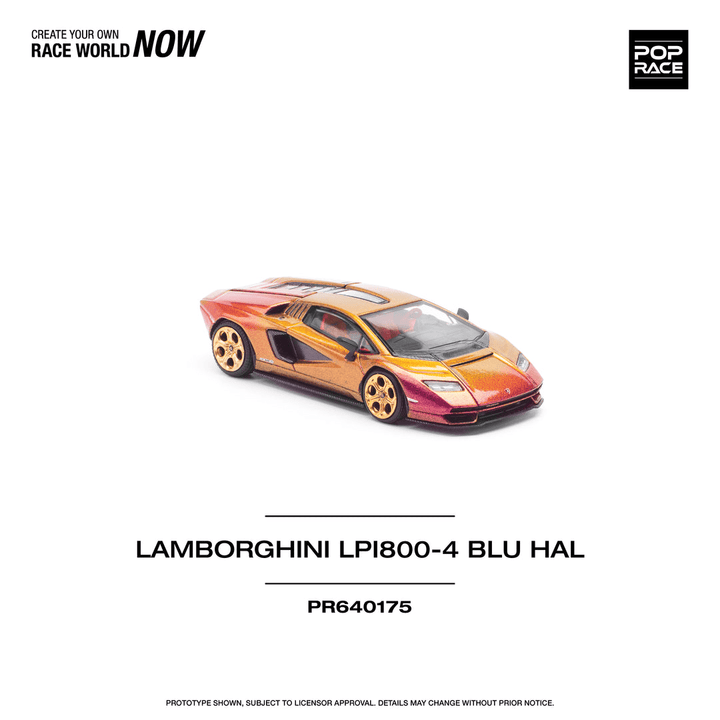 Pop Race - Lamborghini Countach LP 800 - 4 - Blu Hal - Top CollectiblesDiecastPop Race