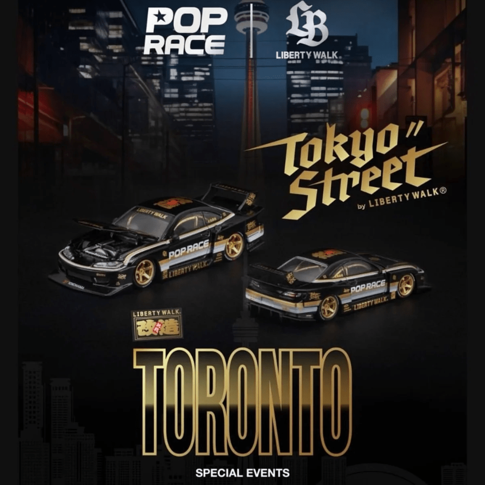 Pop Race - LB Super Silhouette S15 Silvia - Black *Canadian Diecast Expo 2026 Exclusive* - Top CollectiblesDiecastPop Race